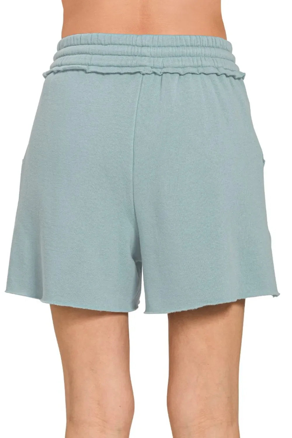 Blue Grey Cotton Blend Shorts – Comfy, Stylish & Everyday Ready