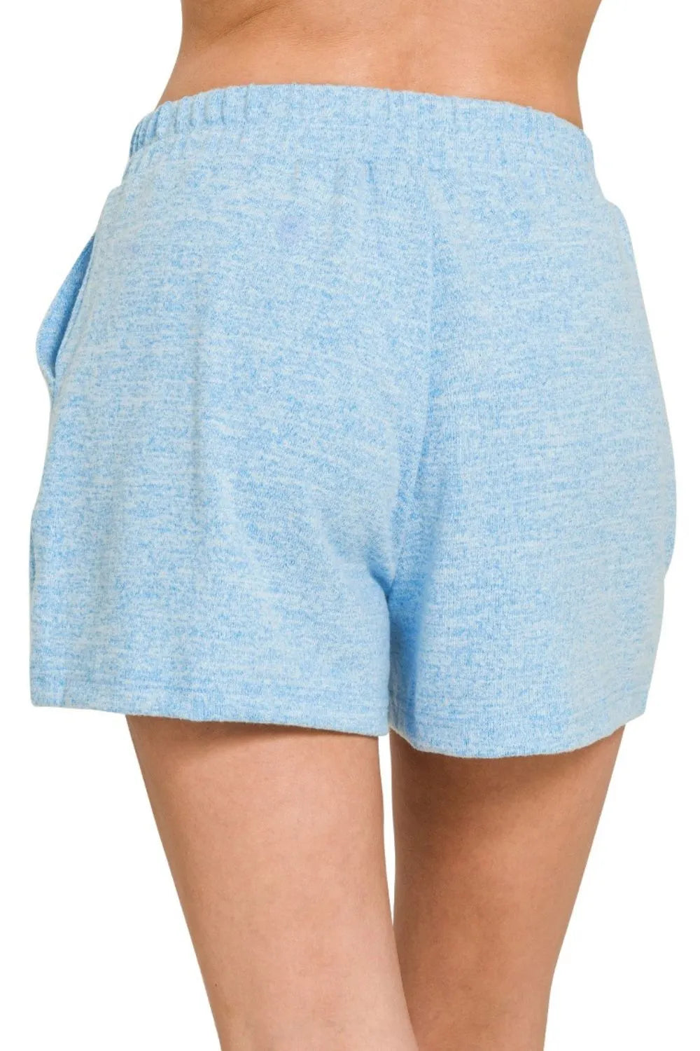 Soft Melange Hacci Shorts – Cozy, Stretchy & Perfect for Lounge or Gym