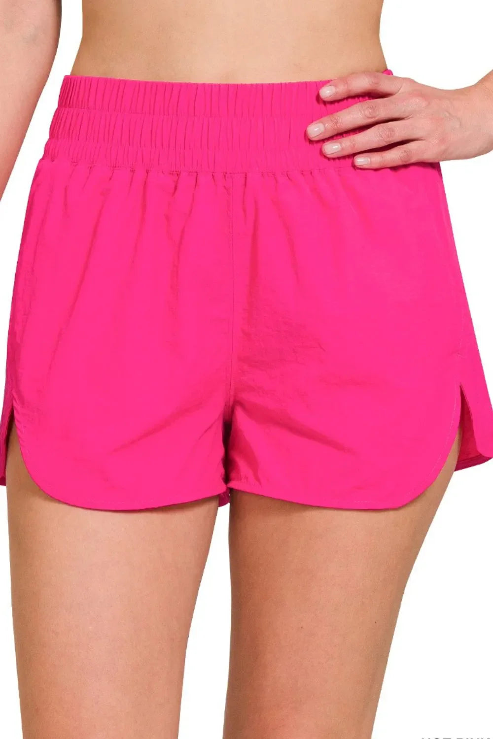 Hot Pink Quick-Dry Athletic Shorts with Liner Lightweight & Comfy