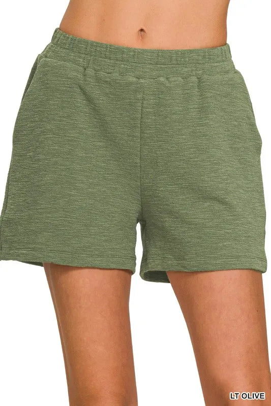 Cotton Slub Short Pants – Textured, Lightweight & Casual Comfort