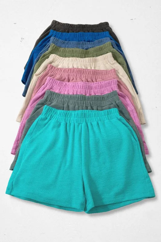 Cotton Slub Short Pants – Lightweight, Textured Shorts for Summer Style