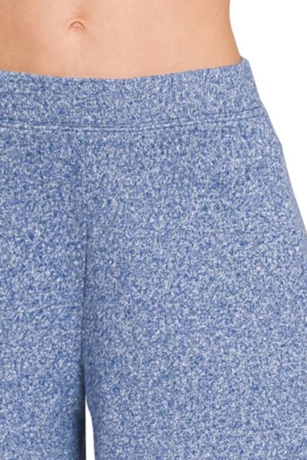 Soft Melange Hacci Shorts – Elastic Waist, Cozy & Effortless Style