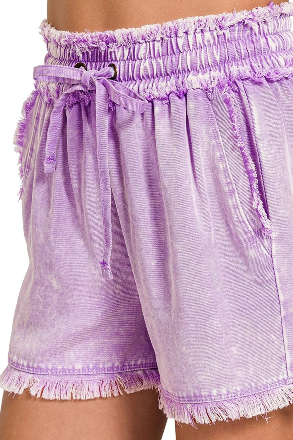 Purple Acid Wash Shorts – Vintage Style, Comfy Fit & Summer-Ready